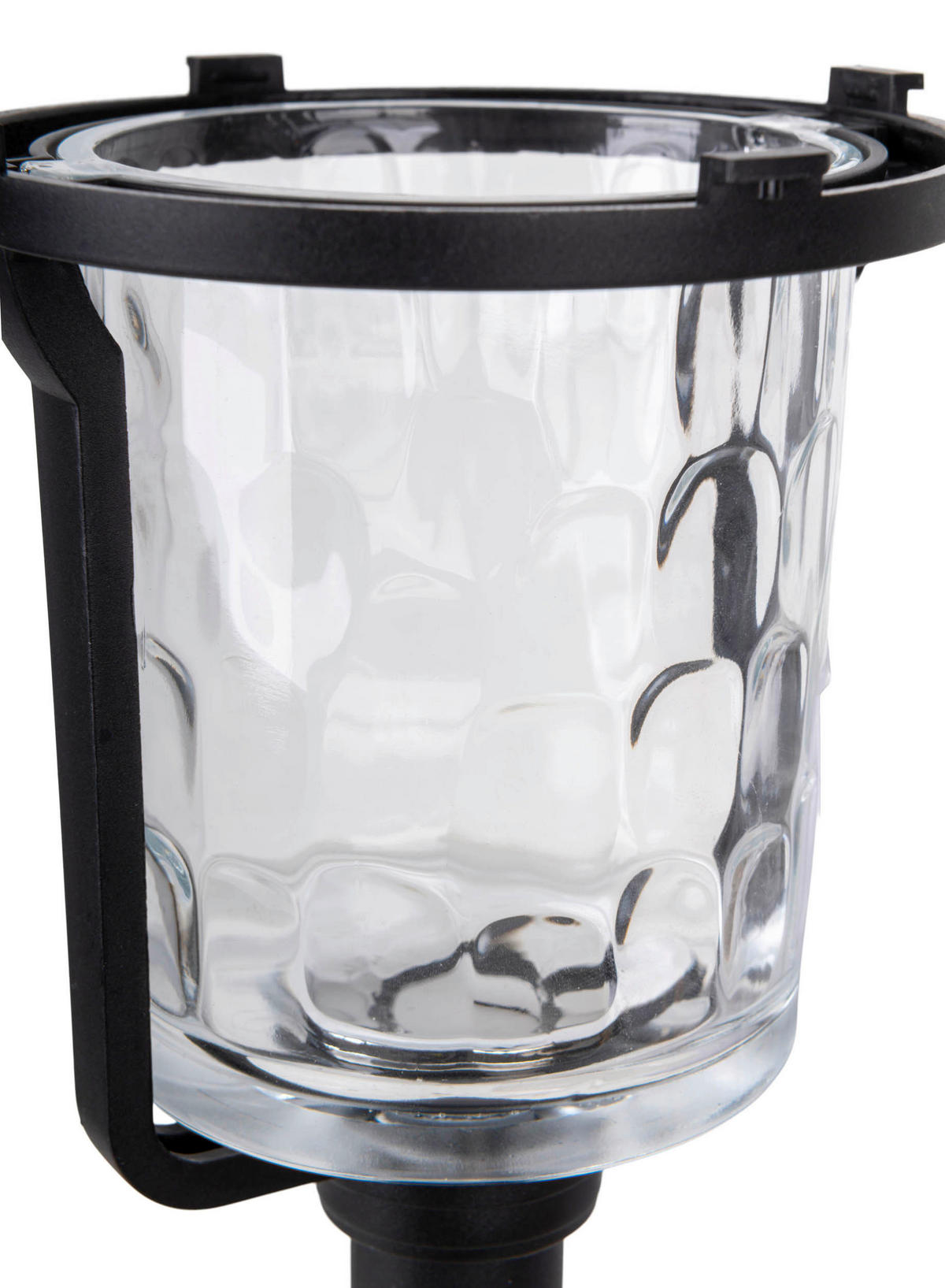 Außenleuchte schwarz Glas Metall B/H/T/D: ca. 14,6x54,7x14,6x14,6 cm SIMON - schwarz (14,60/54,70/14,60cm) - Näve Leuchten