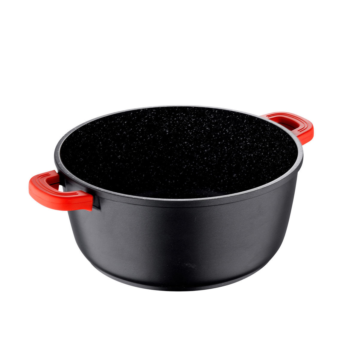BERGNER Topfset Chroma schwarz Aluminium 2 tlg. Chroma - rot/schwarz (40,00/30,00/20,00cm) - BERGNER