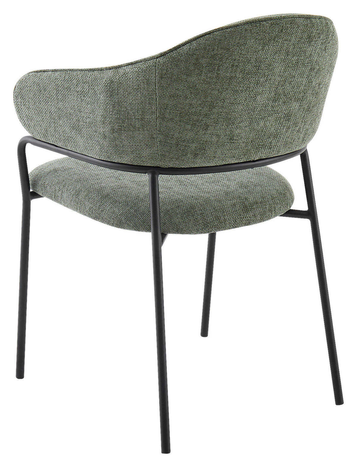 Stuhl CURVE schwarz grün Metall Stoff B/H/T: ca. 60x86x58 cm CURVE - schwarz/grün (60,00/86,00/58,00cm) - byLIVING