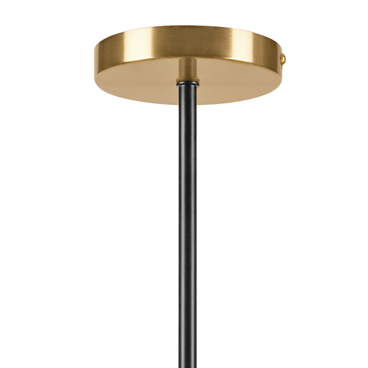 Lamkur Pendelleuchte GEORGIA 49274 schwarz gold Stahl Glas H/L: ca. 48,5x48 cm E27 3 Brennstellen Georgia - gold/schwarz (48,00cm) - Lamkur