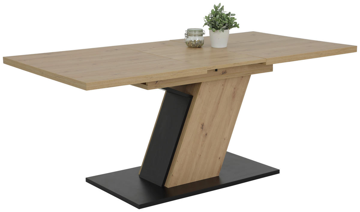 Essgruppe Luise Eiche anthrazit Holzwerkstoff B/H/T: ca. 180x76x90 cm Luise - Eiche/anthrazit (180,00/76,00/90,00cm) - Hela