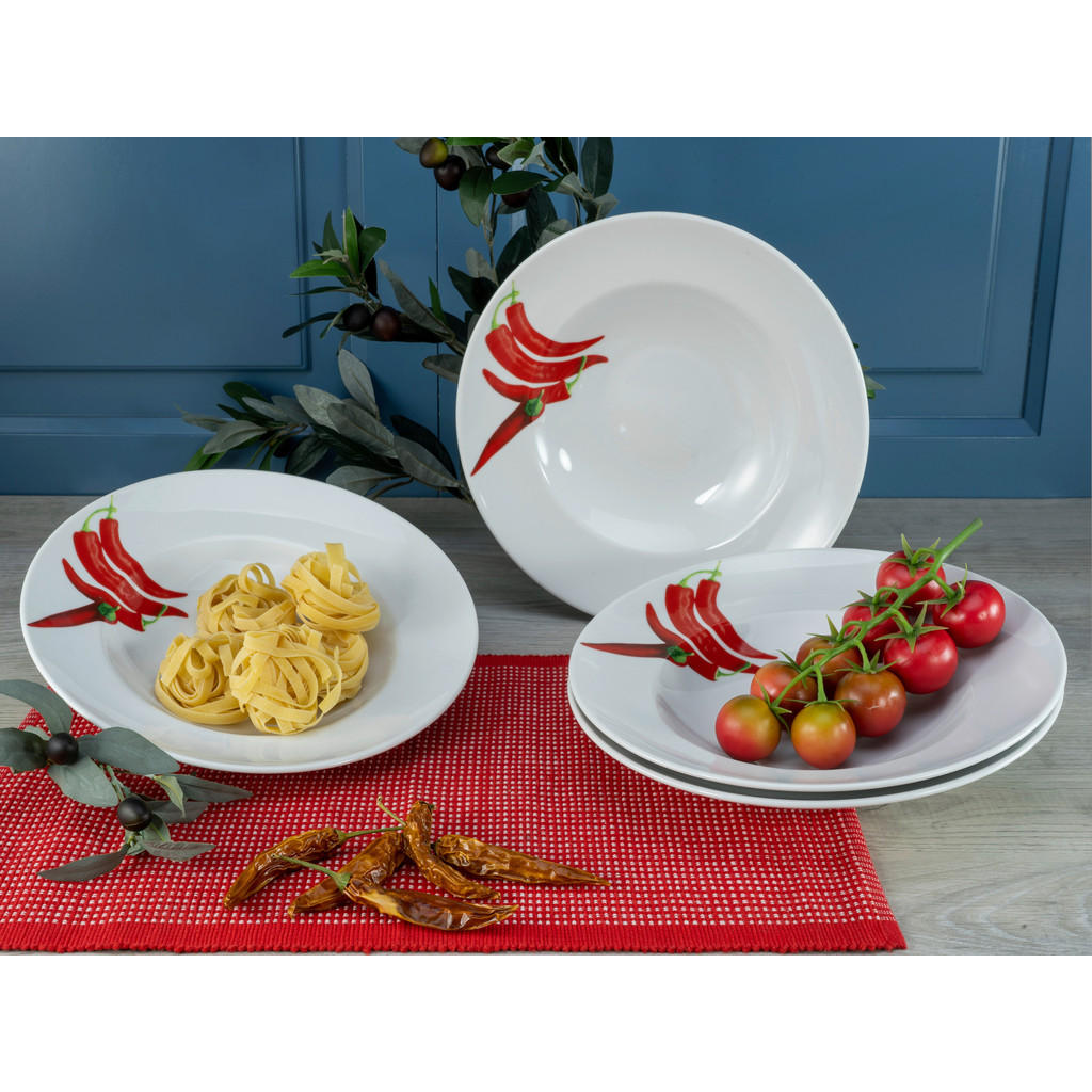 Thumbnail - CreaTable Pastateller CHILLI weiß Porzellan