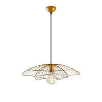 Opviq Pendelleuchte Tel gold Metall B/H/T/L/D: ca. 50x111x50x50x50 cm E27 1 Brennstellen Tel - gold (50,00/50,00/111,00cm) - Opviq
