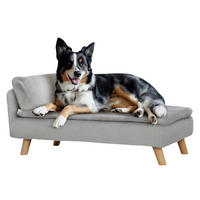 PawHut Hundesofa hellgrau Schaumstoff B/H/L: ca. 50x40x80 cm Hundesofa - hellgrau (80,00/50,00/40,00cm) - PawHut