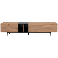TV-Lowboard Nola B/H/T: ca. 195x48x37 cm Nola - Eiche/schwarz (195,00/48,00/37,00cm)