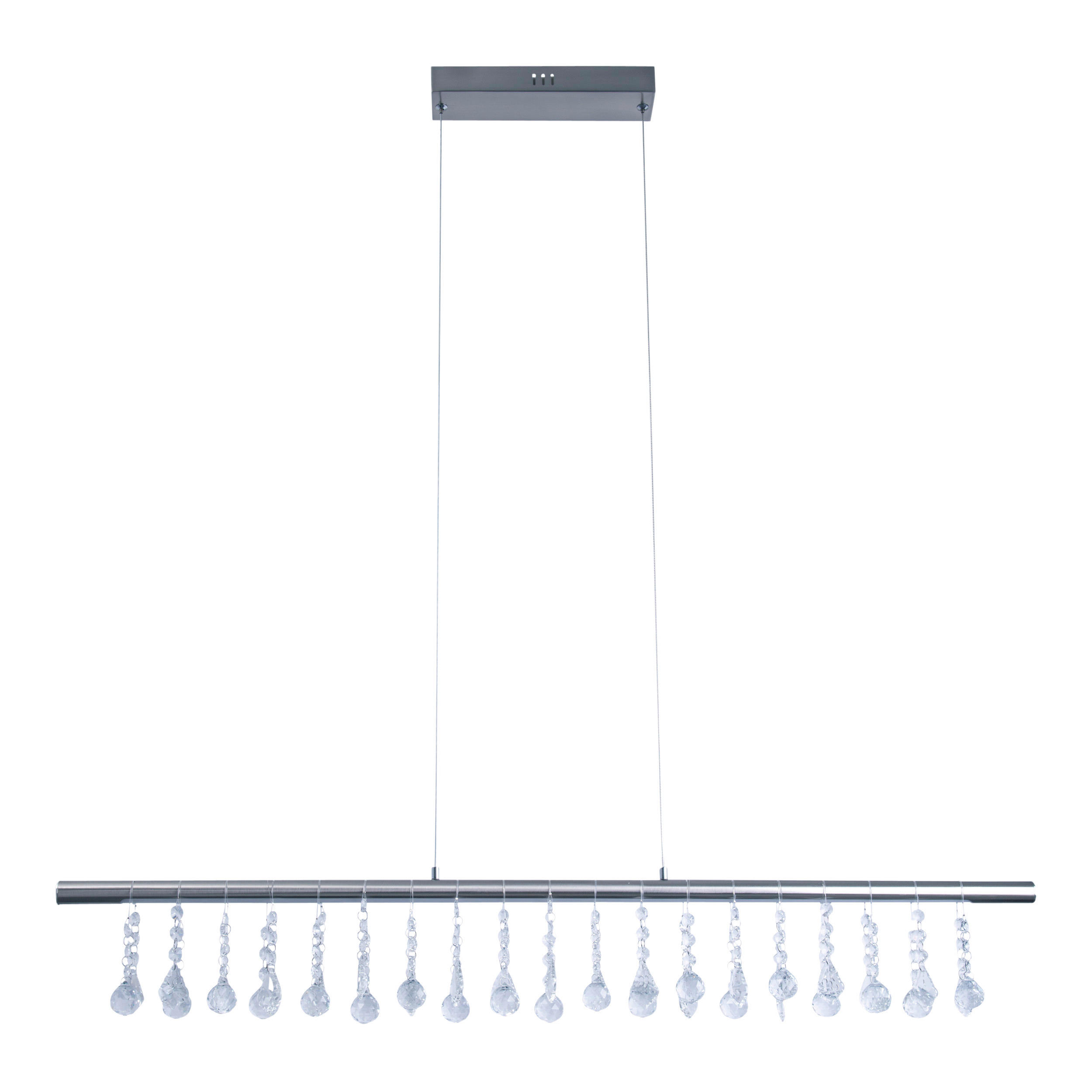 Näve Leuchten Pendelleuchte 7093150 stahlfarbig Kunststoff Metall B/H/T: ca. 6x120x100 cm null 1 Brennstellen Nobilis - stahlfarbig (6,00/120,00/100,00cm) - Näve Leuchten