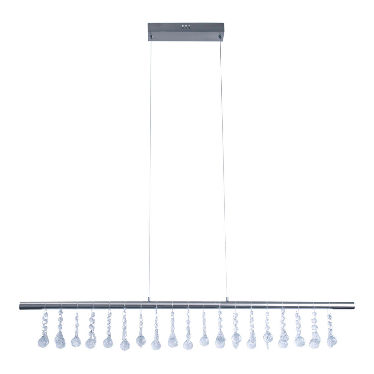 Näve Leuchten Pendelleuchte 7093150 stahlfarbig Kunststoff Metall B/H/T: ca. 6x120x100 cm null 1 Brennstellen Nobilis - stahlfarbig (6,00/120,00/100,00cm) - Näve Leuchten