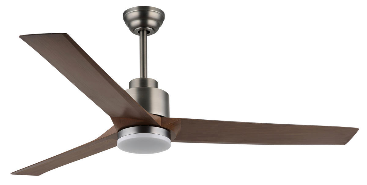 GLOBO LED-Deckenventilator dunkelbraun Opal grau Kunststoff Metall H/D: ca. 48x148 cm 1 Brennstellen MODESTO - dunkelbraun/Opal (148,00/48,00cm) - GLOBO