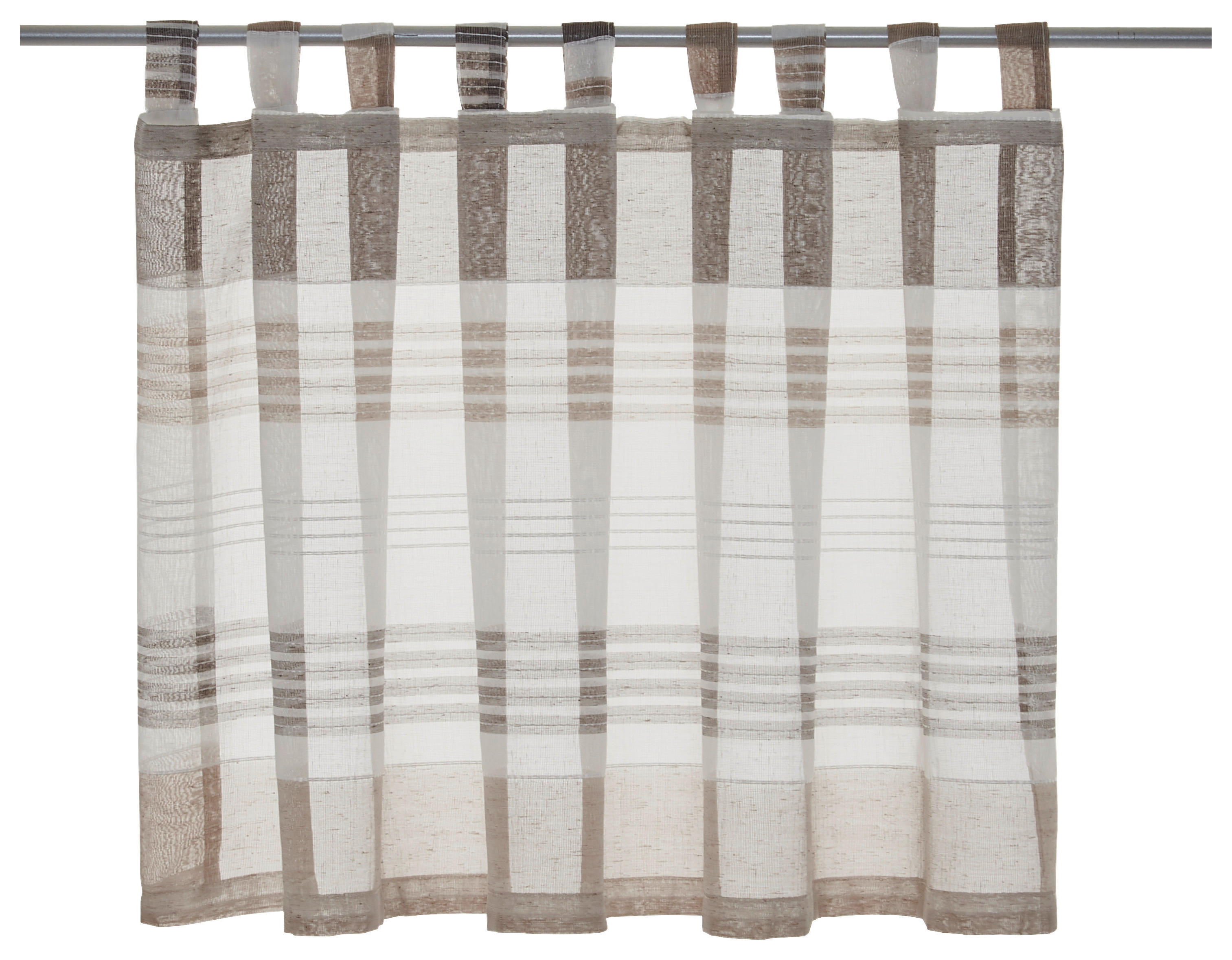 Scheibengardine Havana braun B/L: ca. 140x50 cm Havana - braun/weiß (140,00/50,00cm) - POCOline