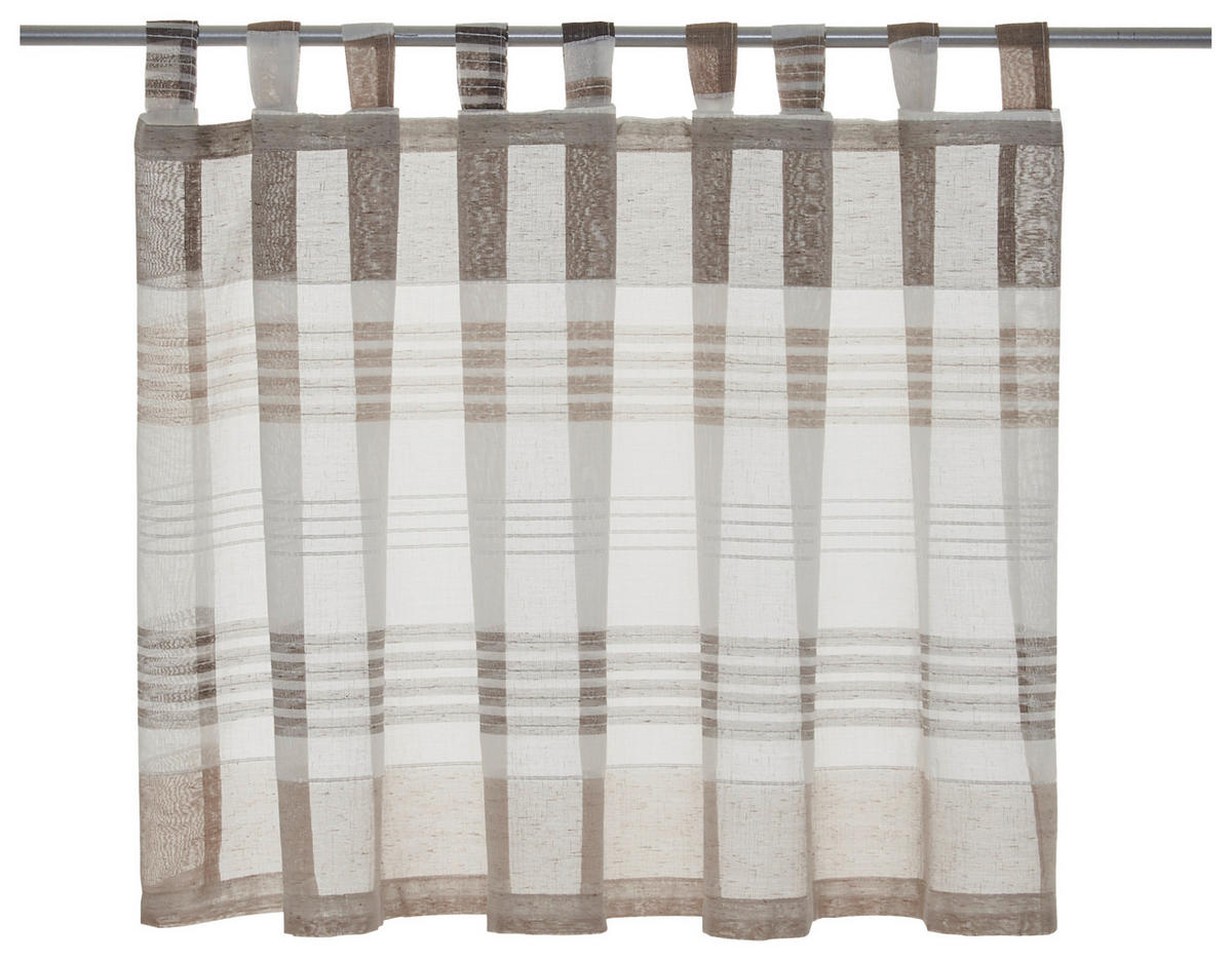 Scheibengardine Havana braun B/L: ca. 140x50 cm Havana - braun/weiß (140,00/50,00cm) - POCOline