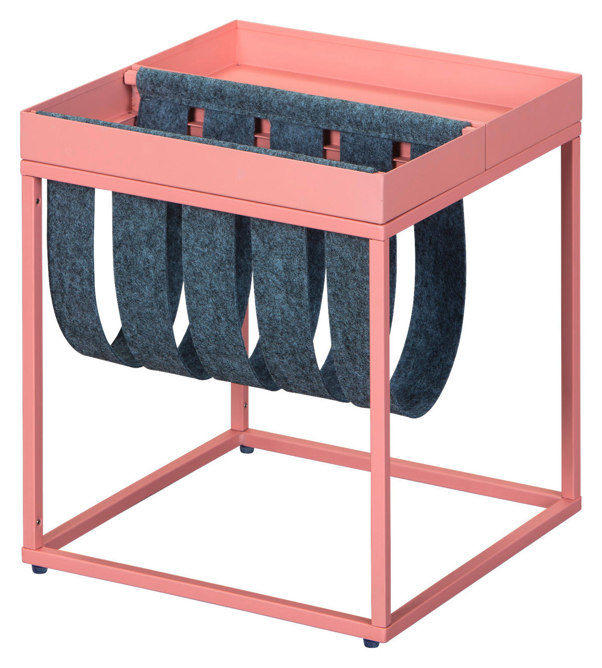 Zeitungsständer Club NY rosé Metall B/H/T: ca. 35x40x35 cm Club NY - rosé/grau (35,00/40,00/35,00cm) - Inter Link