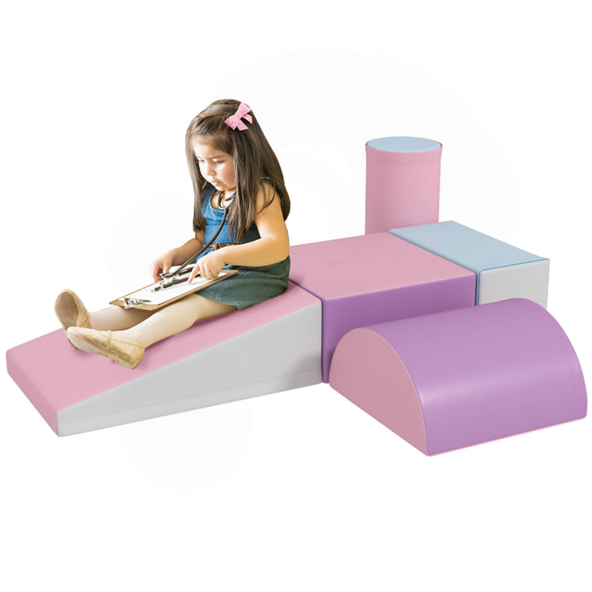 HOMCOM Bausteinset B/H/L: ca. 40,6x20,3x40,6 cm Bausteinset - multicolor (40,60/40,60/20,30cm) - HOMCOM