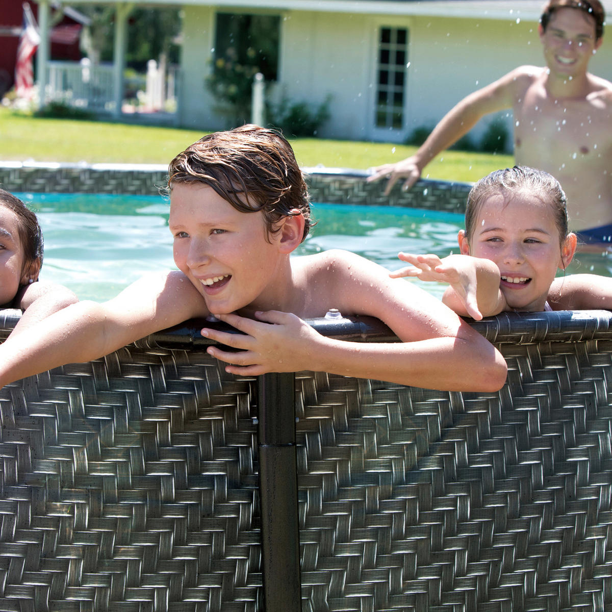Summer Waves Poolset Elite H/D: ca. 132x549 cm Elite - grau (549,00/132,00cm) - Summer Waves
