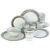 CreaTable Kombiservice La Gomera Blanca weiß Keramik La Gomera Blanca - weiß/schwarz - CreaTable
