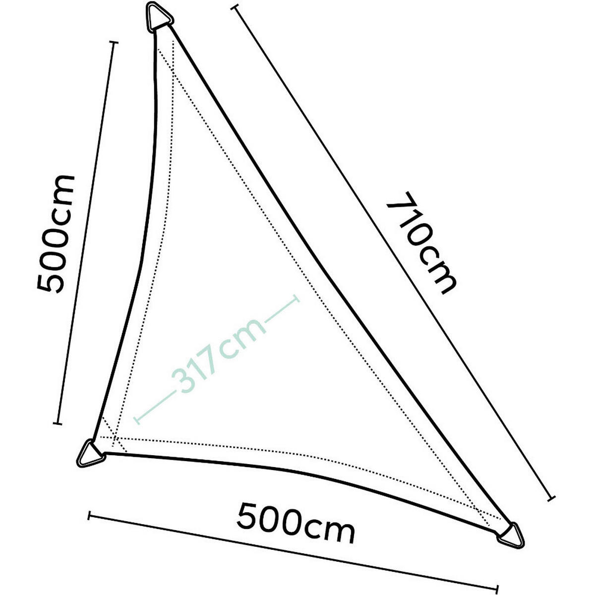 PLATINUM Sonnensegel Coolfit altweiß Polyethylen B/H/L: ca. 500x1x500 cm Coolfit - altweiß (500,00/500,00/1,00cm) - PLATINUM