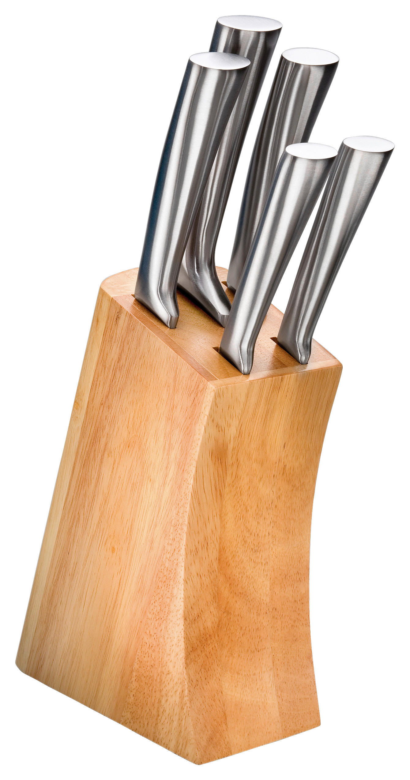JUSTINUS Messerblock silber Edelstahl 6 tlg. Messerblock_New_Steel_Design_6tlg. - natur/silber - JUSTINUS
