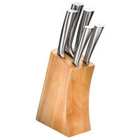 JUSTINUS Messerblock silber Edelstahl 6 tlg. Messerblock_New_Steel_Design_6tlg. - natur/silber - JUSTINUS