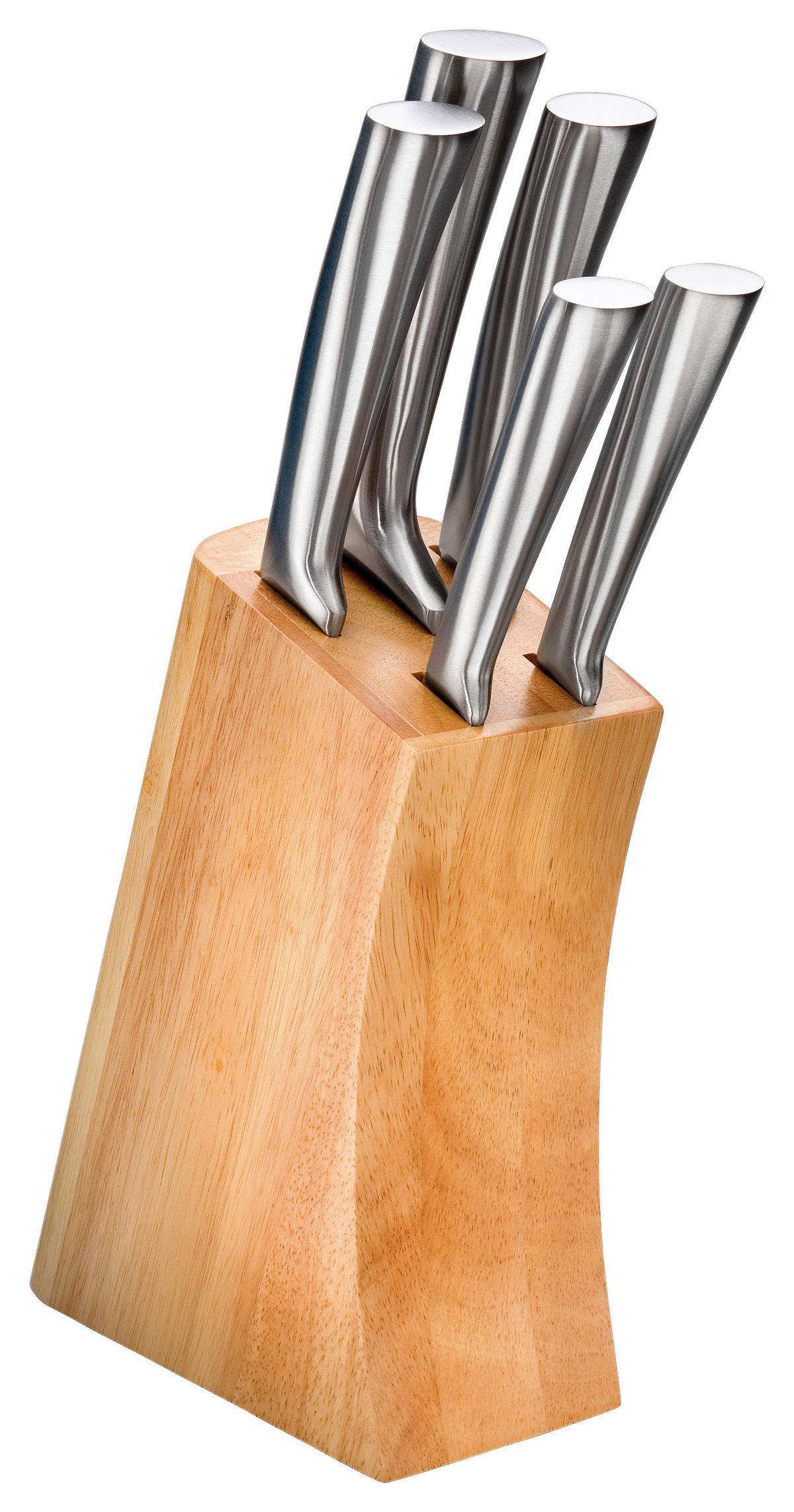 JUSTINUS Messerblock silber Edelstahl 6 tlg. Messerblock_New_Steel_Design_6tlg. - natur/silber - JUSTINUS