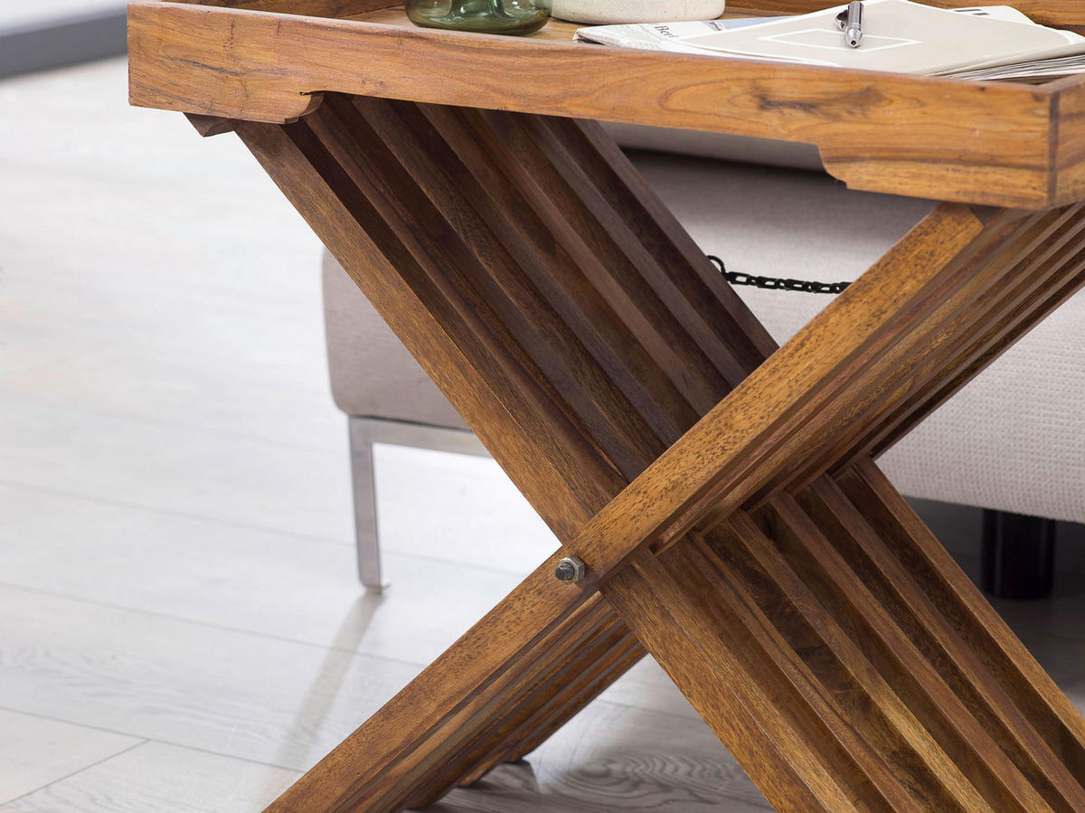 Beistelltisch rosenholz Holz B/H/T: ca. 60x57x40 cm Beistelltisch MUMBAI - rosenholz (60,00/57,00/40,00cm) - Wohnling