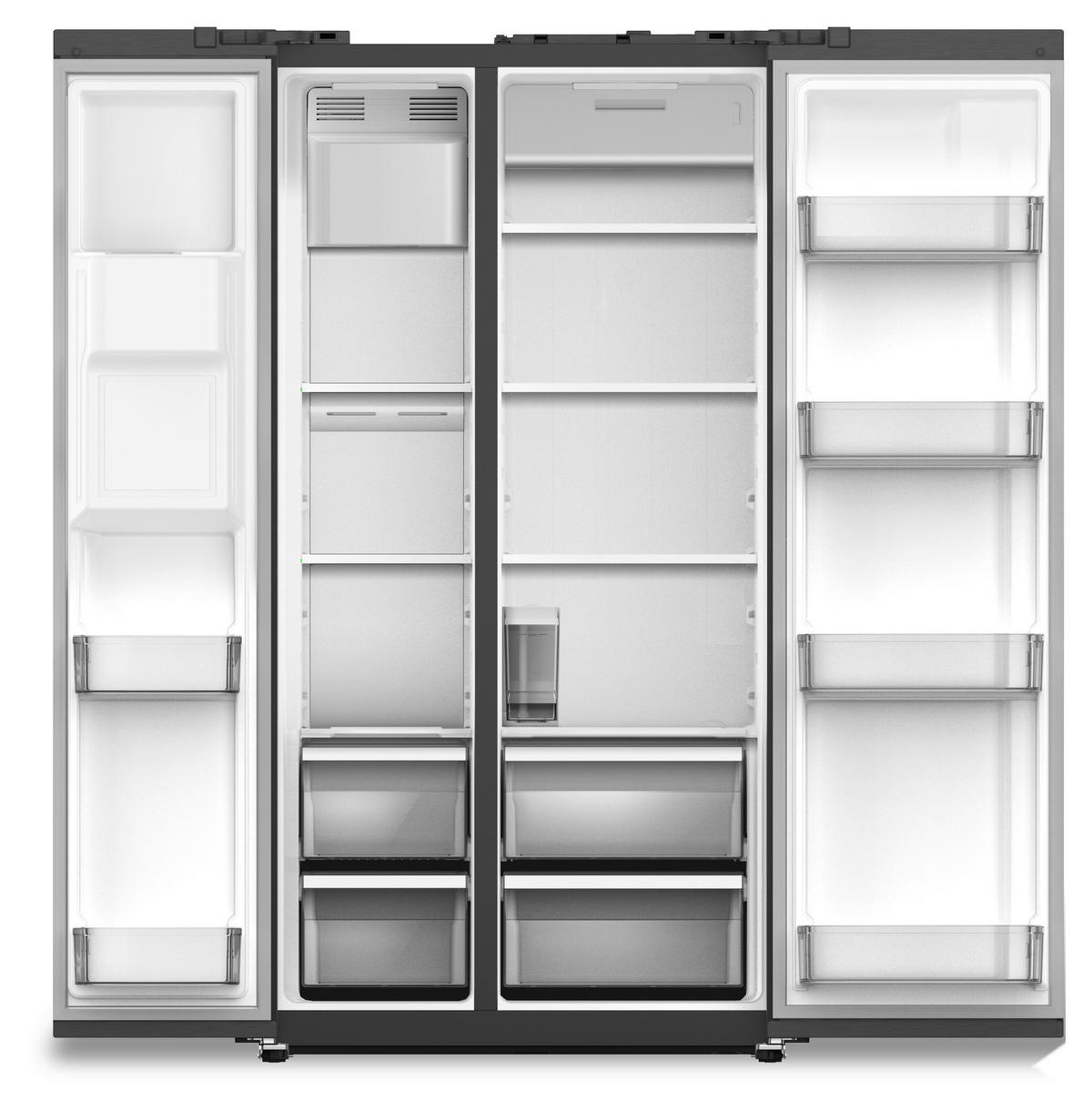 Wolkenstein Side-by-Side WSBS556NFICMEIX Inox B/H/T/L: ca. 91,1x178x76,6x76,6 cm WSBS556NFICMEIX - Inox (76,60/91,10/178,00cm) - Wolkenstein