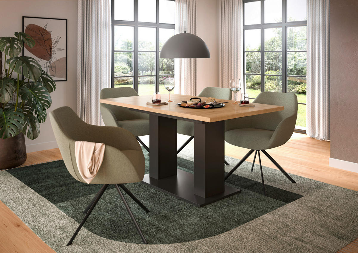 Esstisch MOTION grau Artisan Nachbildung B/H/T: ca. 150x76x90 cm MOTION - grau (150,00/76,00/90,00cm) - xonox.home