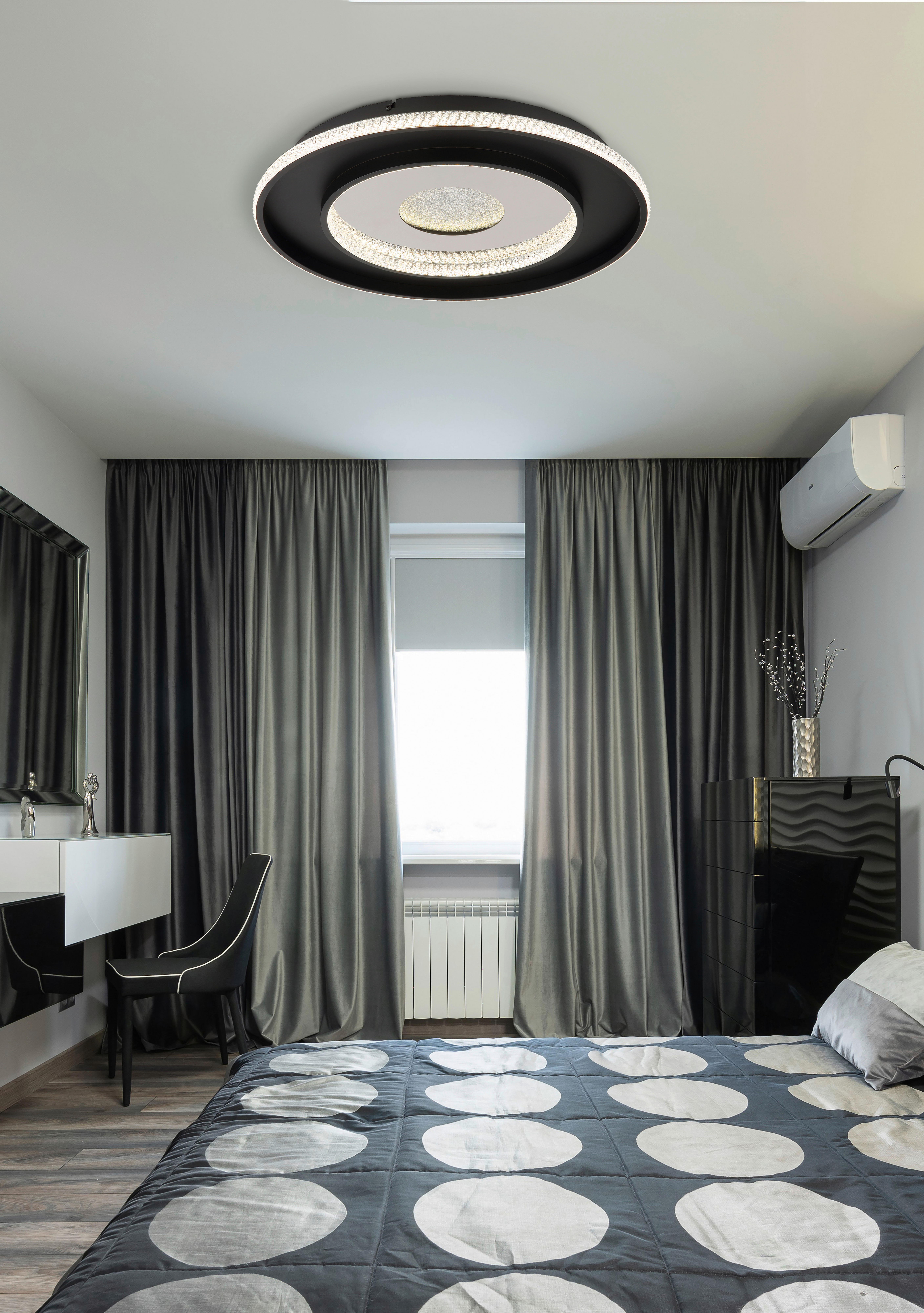 Thumbnail - GLOBO Deckenleuchte klar mattschwarz Aluminium Metall H/D: ca. 6x52,5 cm 1 Brennstellen