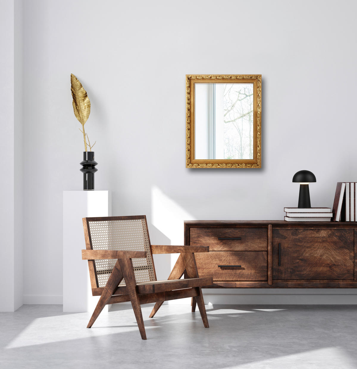 Mirrors&More Rahmenspiegel TANJA gold Optik B/H/T: ca. 55x70x3,5 cm TANJA - gold (55,00/70,00/3,50cm) - Mirrors&More