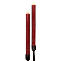 HI LED-Kerze rot B/H: ca. 2x25 cm Stabkerzen_mit_LED-Flamme_2erSet - rot (2,00/25,00cm) - HI