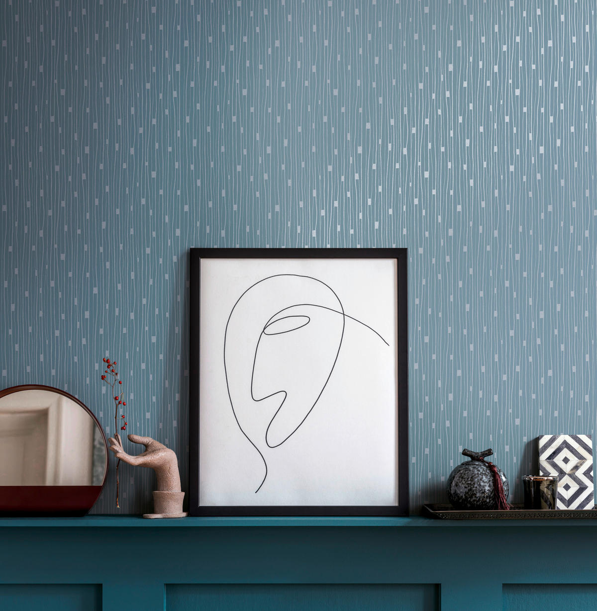 A.S.Création Vliestapete blau silber B/H/D: ca. 53x1005x8,1 cm Vliestapete - blau/silber (8,10/1005,00cm) - A.S.Creation