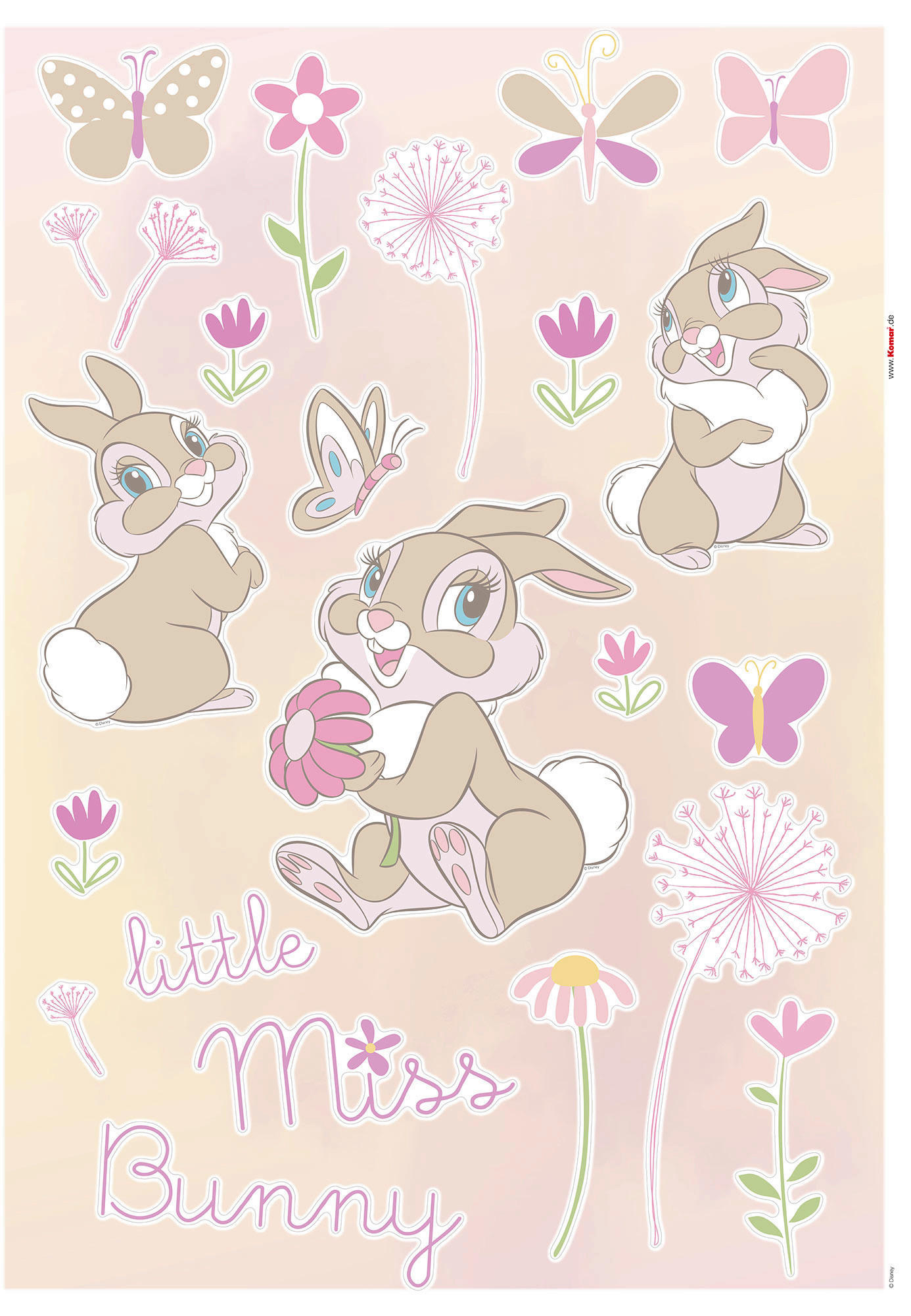 Komar Wandtattoo Little Miss Bunny Disney Little Miss Bunny B/L: ca. 50x70 cm Little Miss Bunny - (50,00/70,00cm) - Komar