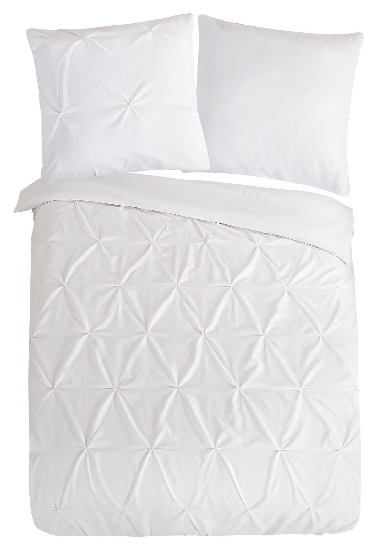Bettwäsche Elegance weiß Polyester B/L: ca. 155x220 cm Elegance - weiß (155,00/220,00cm) - Pure