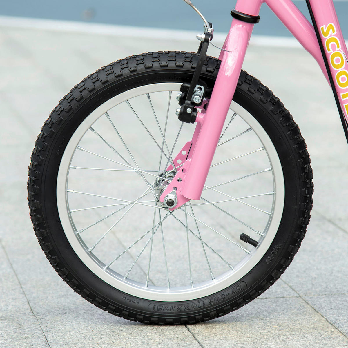 HOMCOM Kinderroller pink Kinderroller - pink (125,00/58,00/100,00cm) - HOMCOM