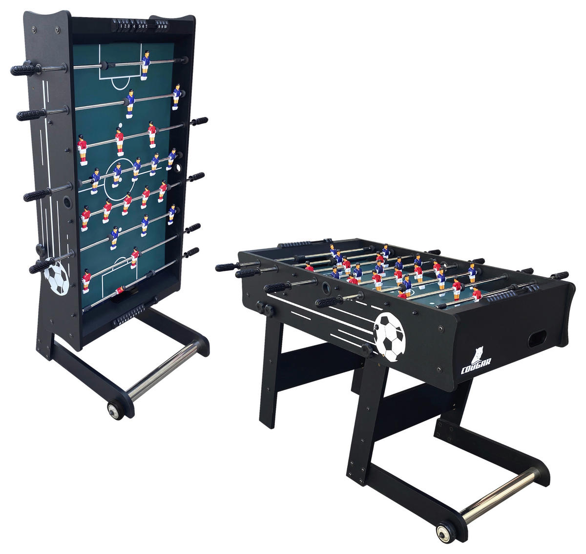 Cougar Kickertisch Scorpion Kick TS B/H/L: ca. 61x80x122 cm Scorpion Kick TS - schwarz (122,00/61,00/80,00cm) - Cougar