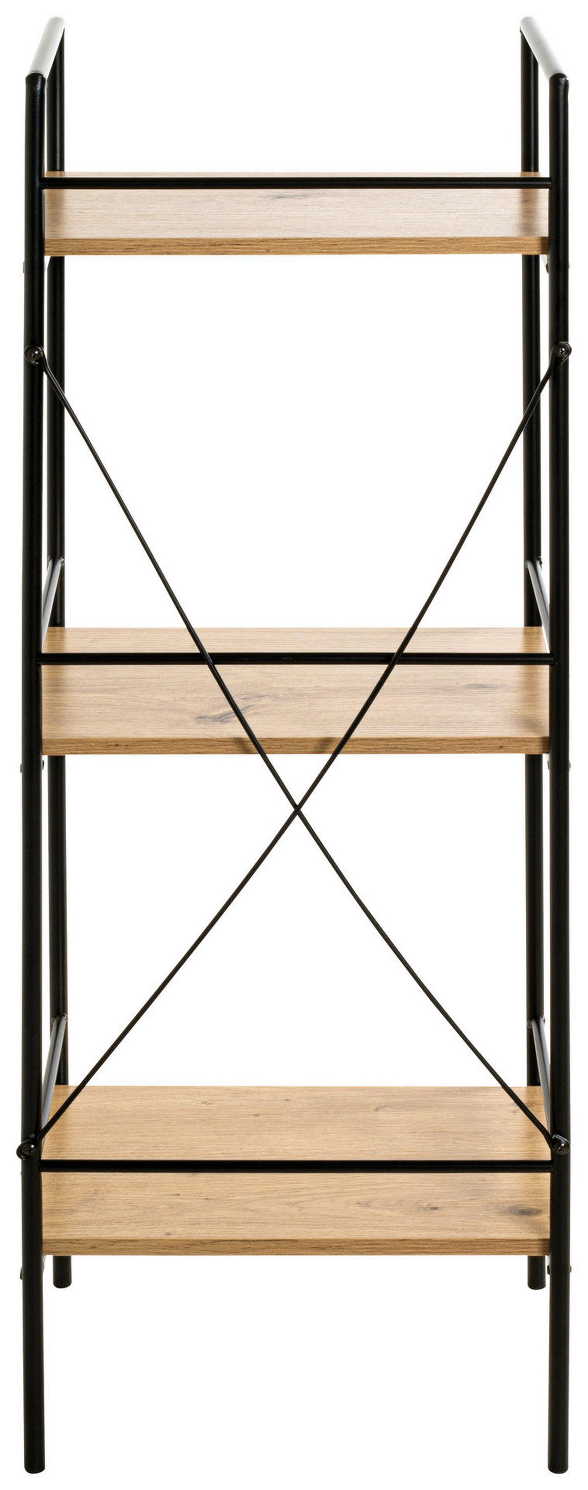 Regal  Eiche Nachbildung schwarz B/H/T: ca. 34x96x27 cm Mosel_2_Regal 21958 - Eiche/schwarz (34,00/96,00/27,00cm)