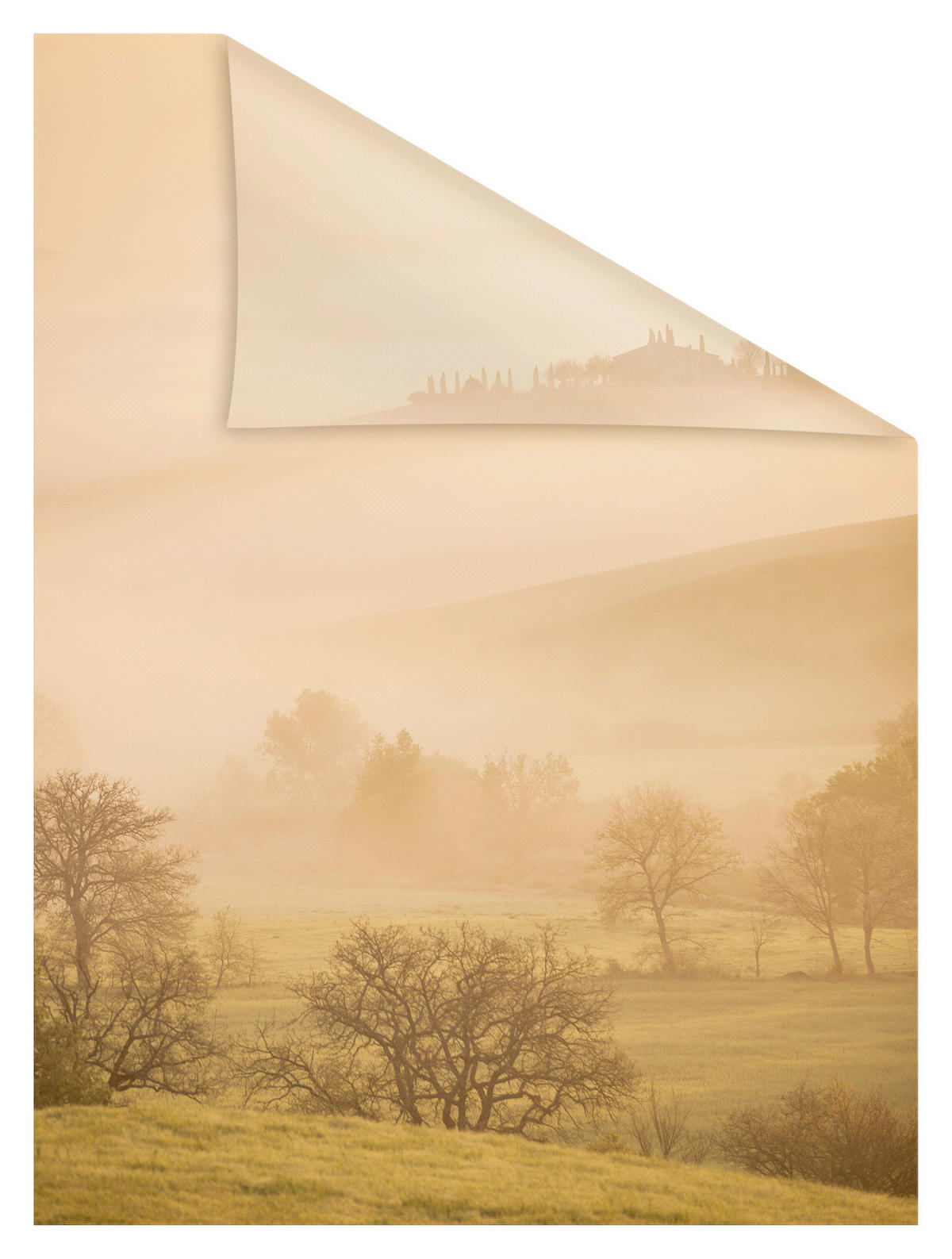 LICHTBLICK Fensterfolie Toskana Natur Toskana orange B/L: ca. 50x100 cm Toskana - orange (50,00/100,00cm) - LICHTBLICK
