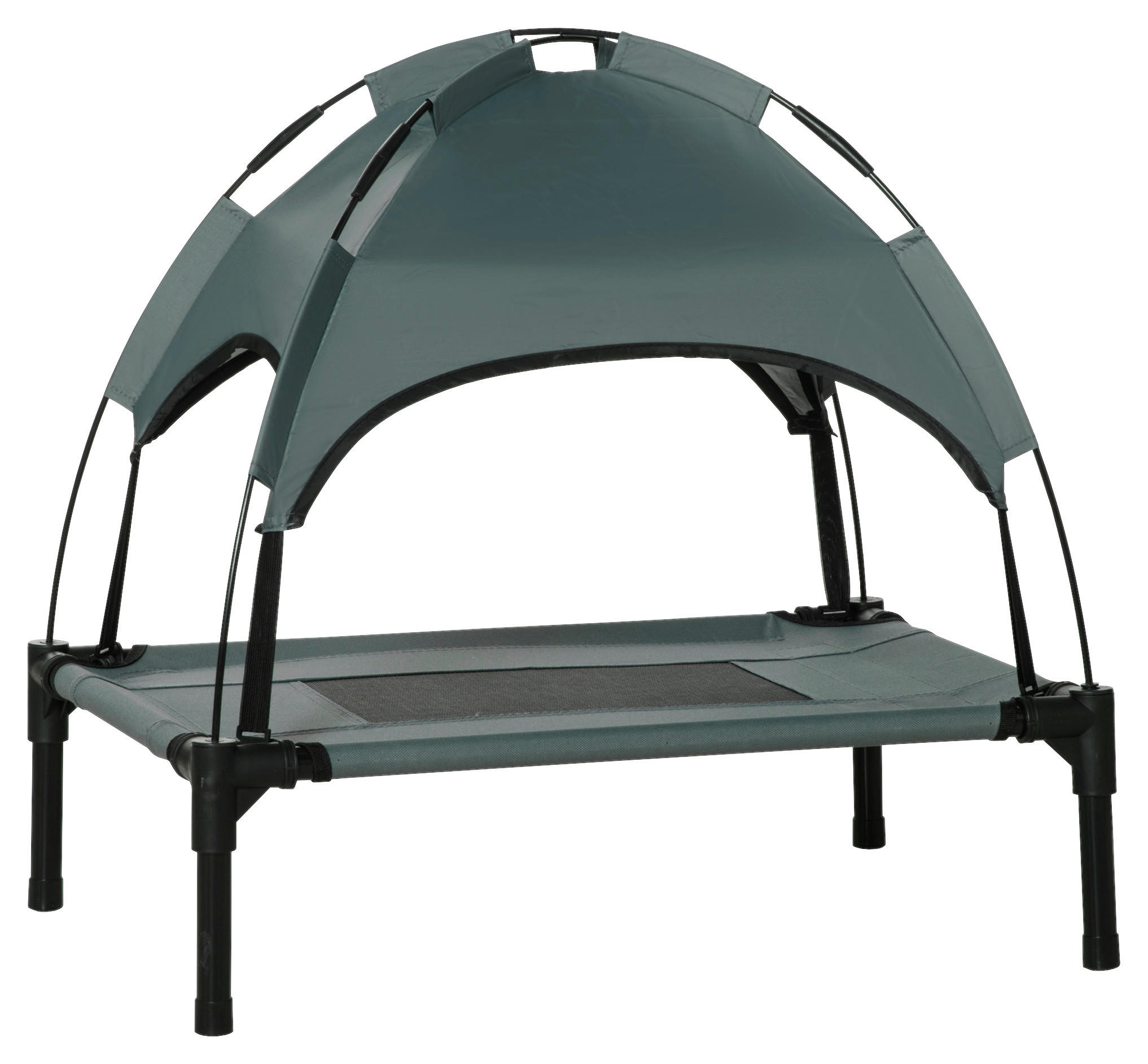 PawHut Hunde-Zubehör grau Polypropylen B/H/L: ca. 46x61x62 cm Hundebett - schwarz/grau (62,00/46,00/61,00cm) - PawHut