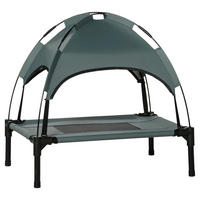PawHut Hunde-Zubehör grau Polypropylen B/H/L: ca. 46x61x62 cm Hundebett - schwarz/grau (62,00/46,00/61,00cm) - PawHut