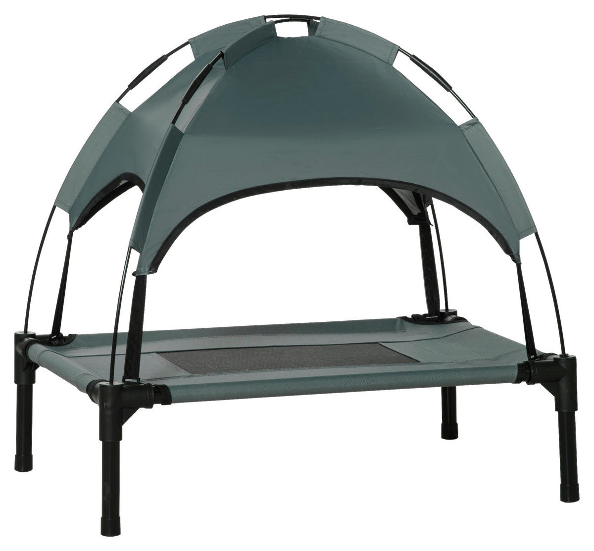 PawHut Hunde-Zubehör grau Polypropylen B/H/L: ca. 46x61x62 cm Hundebett - schwarz/grau (62,00/46,00/61,00cm) - PawHut