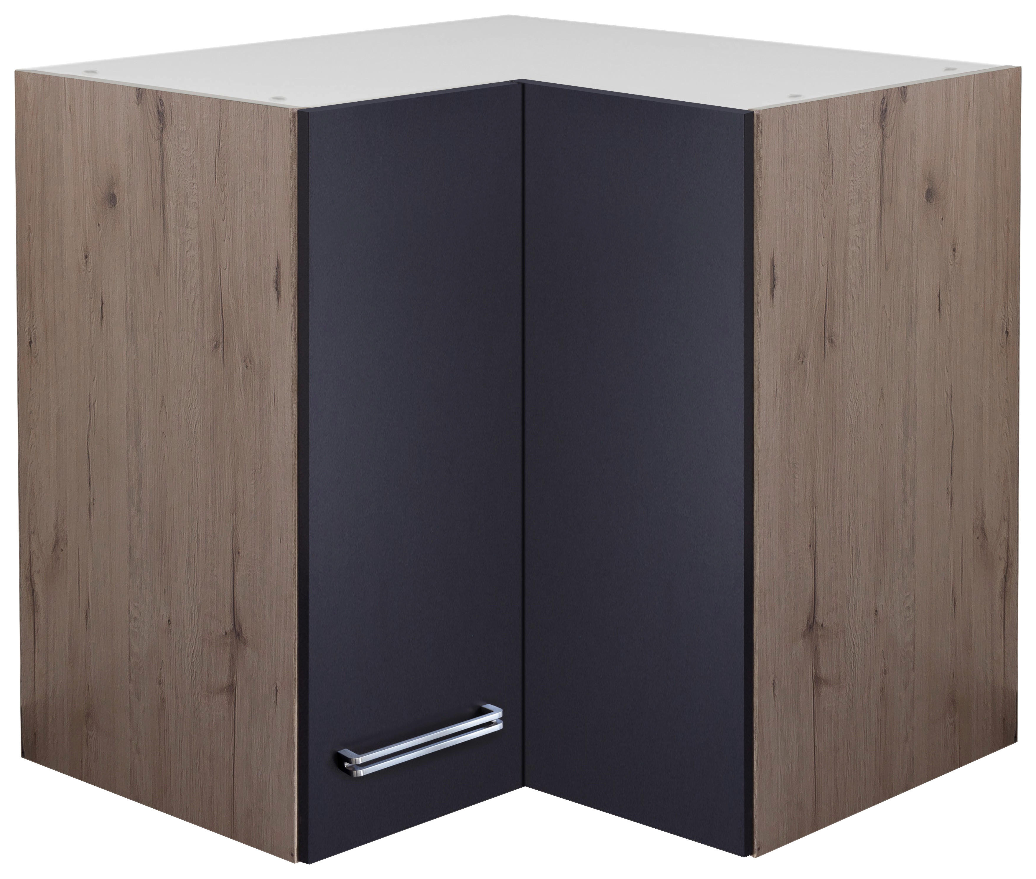 Eckhängeschrank Elva anthrazit strukturiert B/H/T: ca. 60x54,8x32 cm Elva - Eiche/anthrazit (60,00/54,80/32,00cm) - Flex-Well