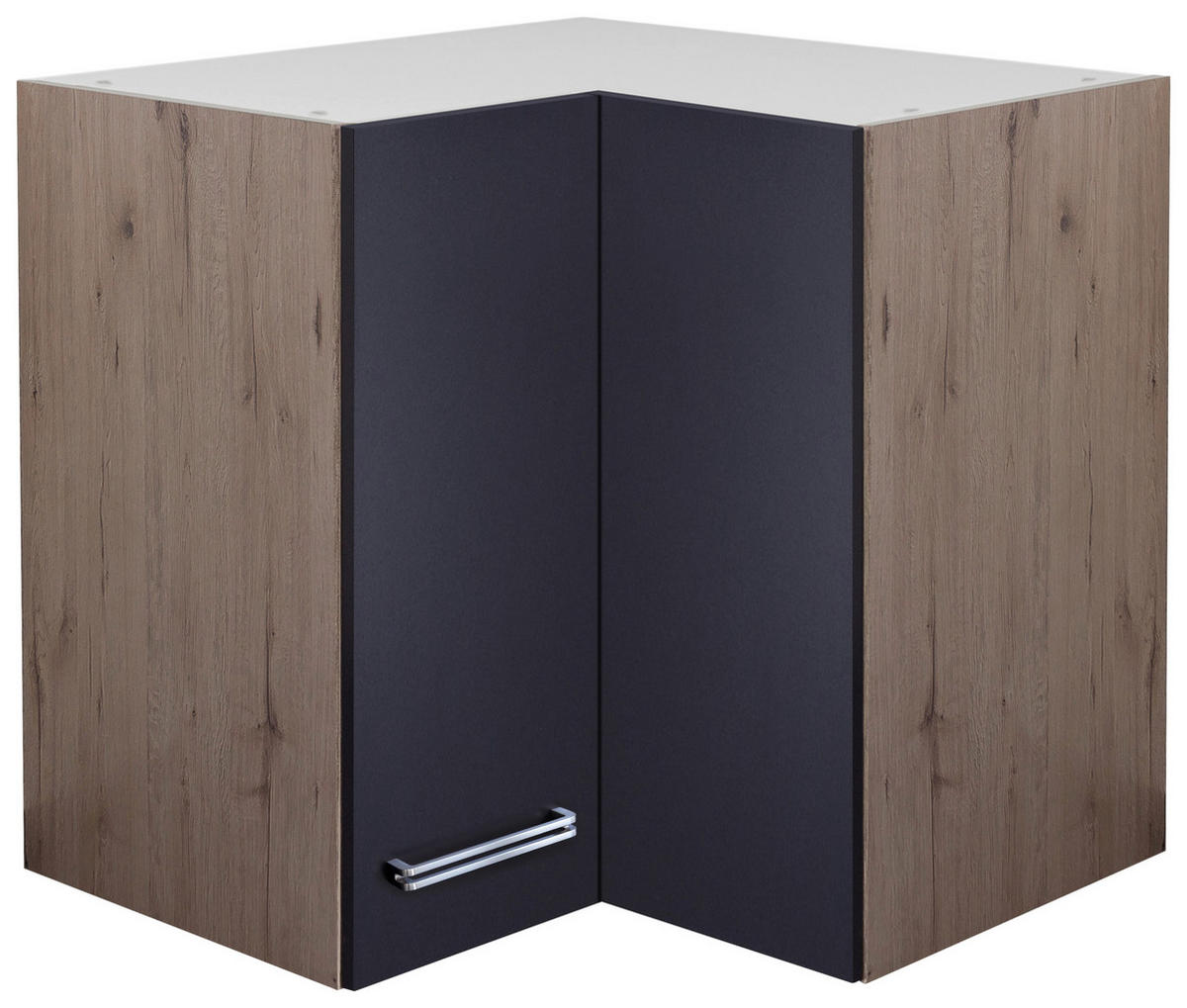 Eckhängeschrank Elva anthrazit strukturiert B/H/T: ca. 60x54,8x32 cm Elva - Eiche/anthrazit (60,00/54,80/32,00cm) - Flex-Well