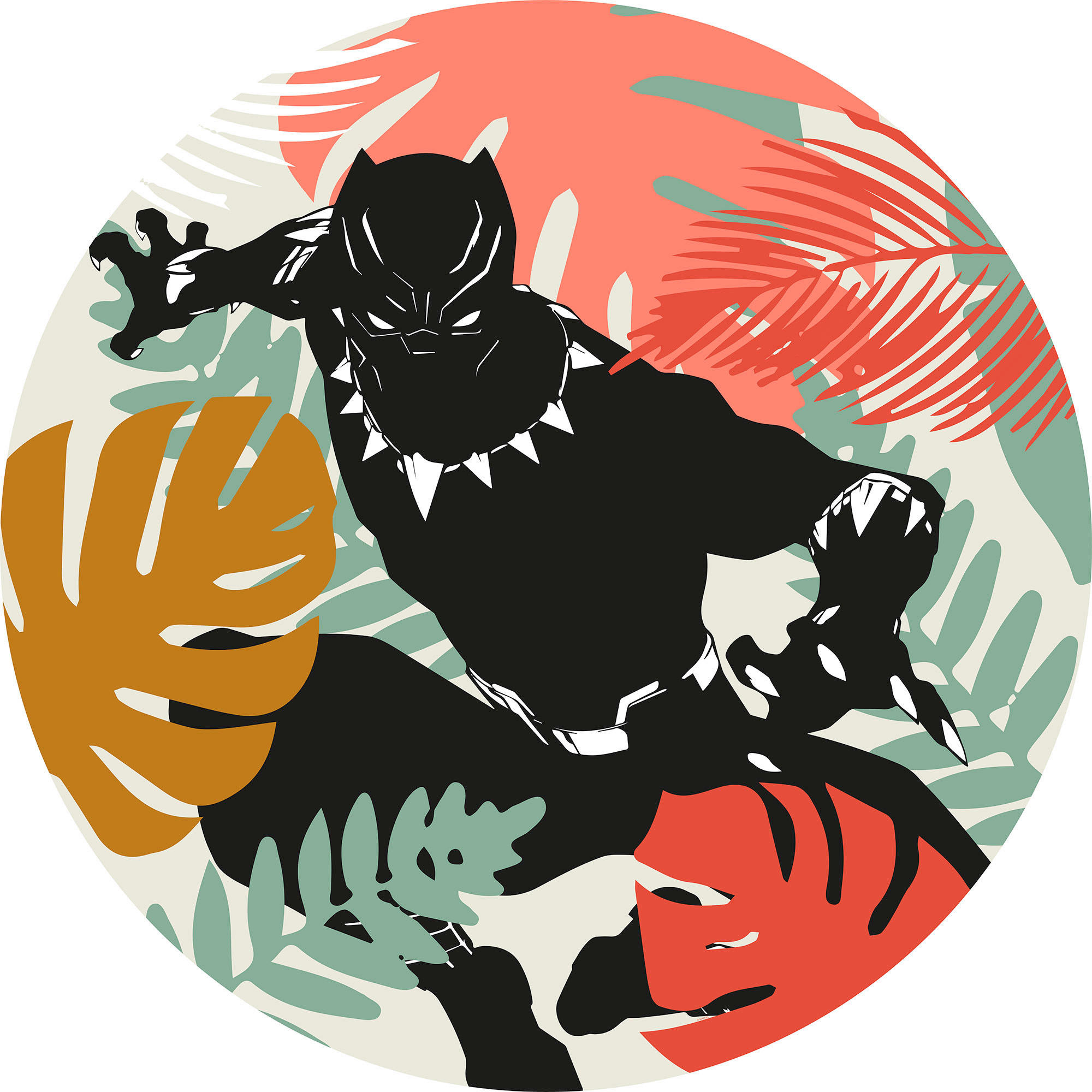 Komar Fototapete Winter Tropics Black Panther D: ca. 125 cm günstig online kaufen