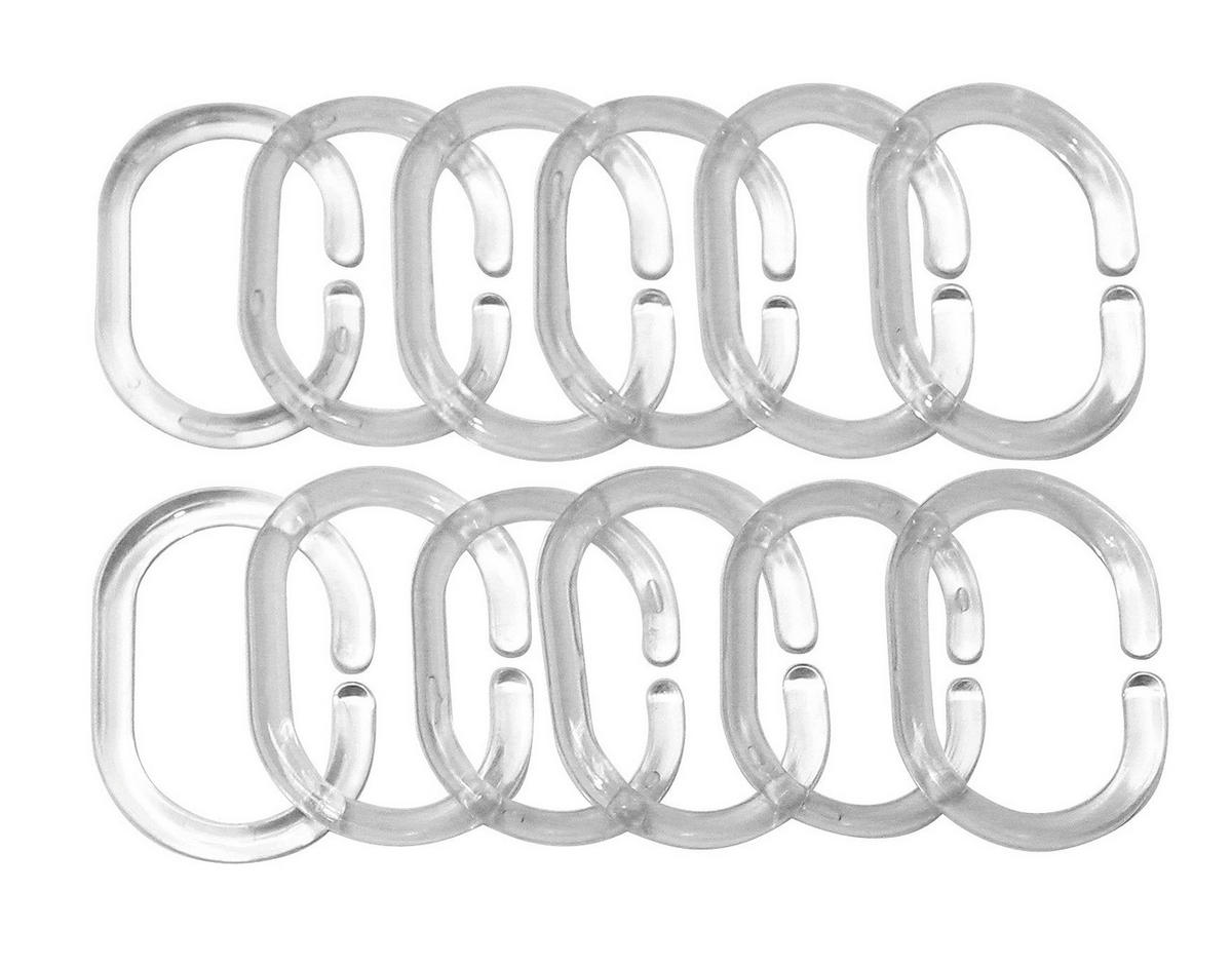 Duschringe transparent Kunststoff Duschringe_12Stck. 300138 - transparent (6,00/4,00/1,00cm) - Acus