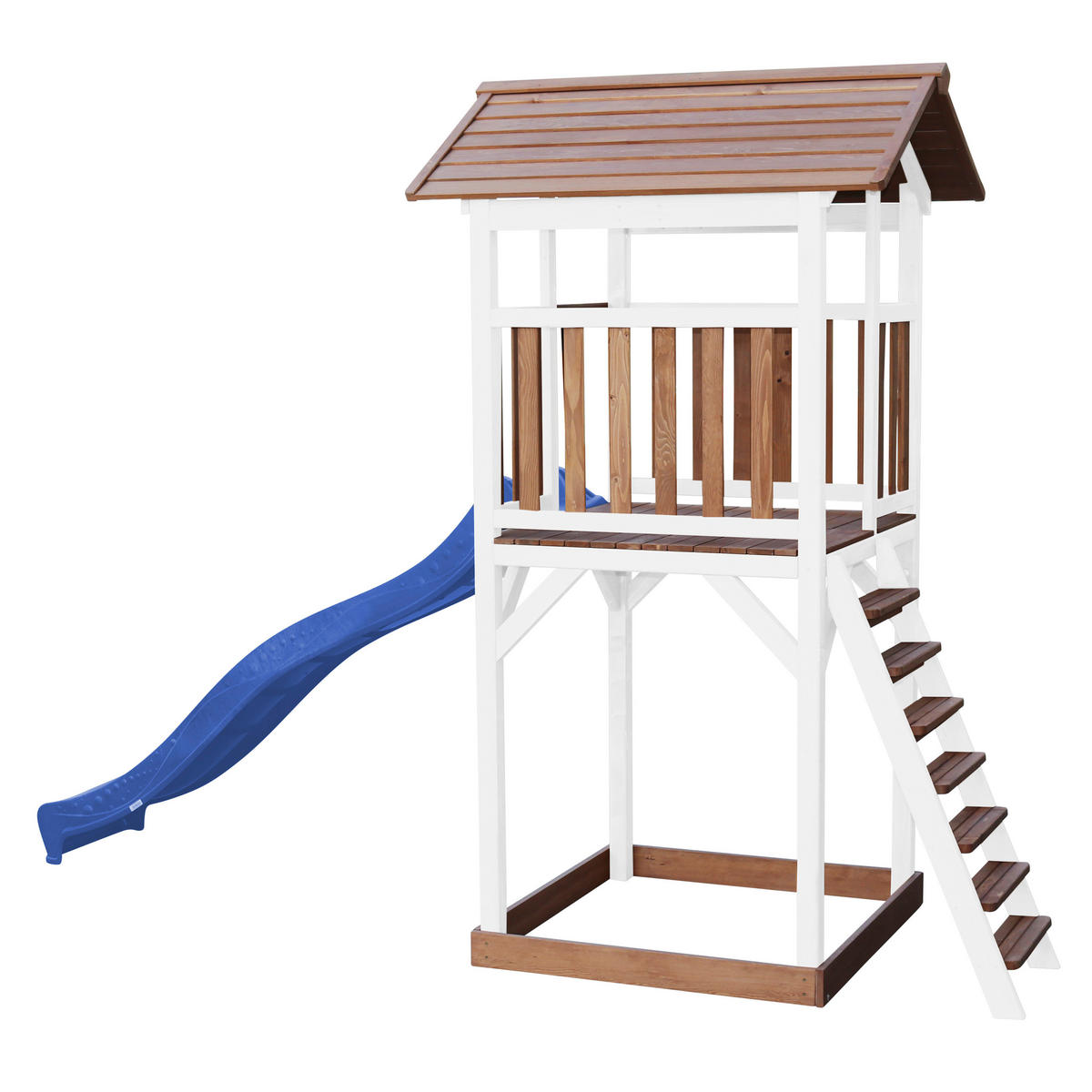 AXI Spielturm Beach Tower braun B/H/L: ca. 111x242x349 cm Beach Tower - braun/blau (349,00/111,00/242,00cm) - AXI