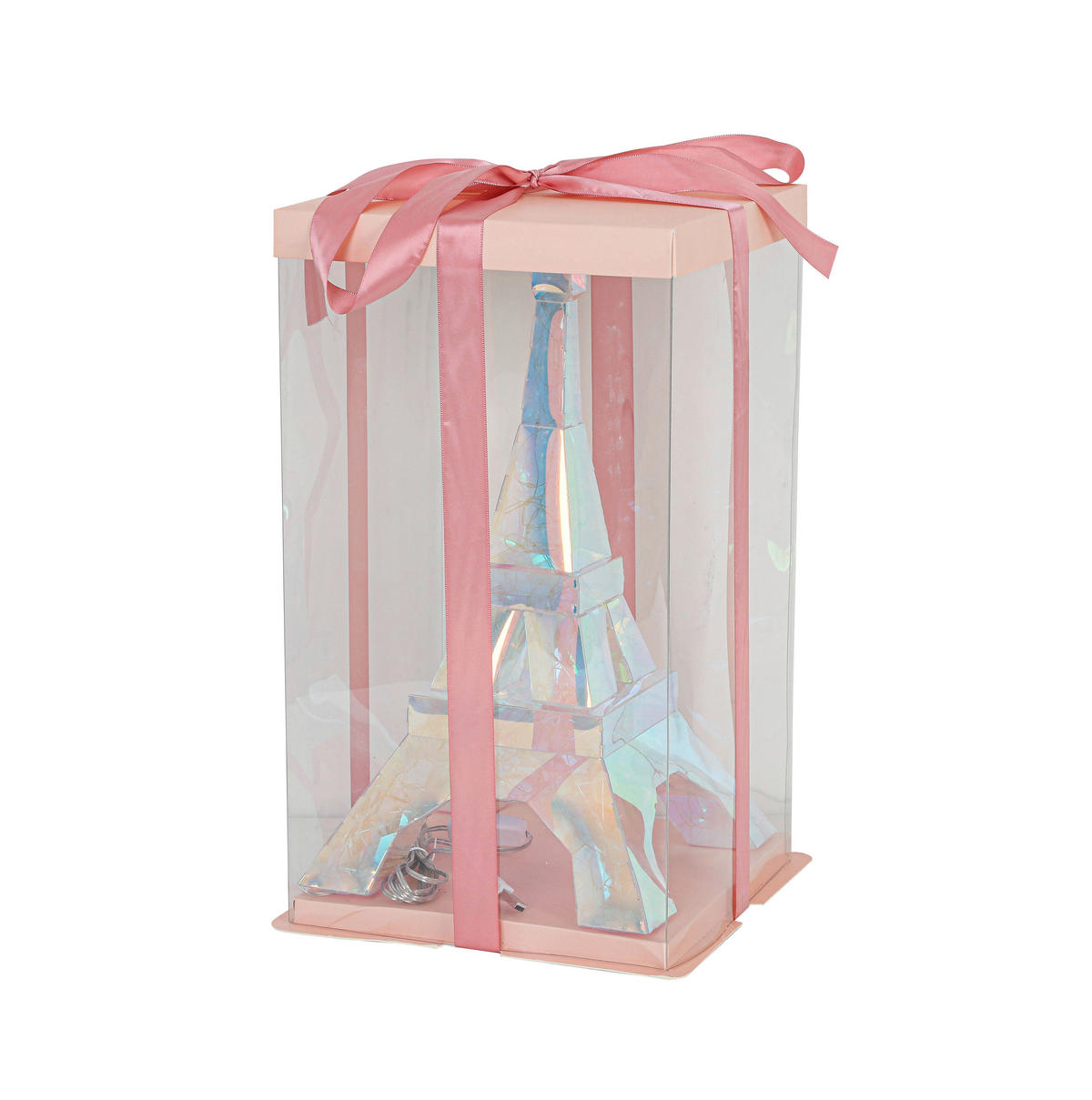 Nolo LED-Dekoleuchte transparent B/H/L: ca. 20,5x20,5x32 cm LED-Dekoleuchte_Eiffelturm - transparent (32,00/20,50/20,50cm) - Nolo
