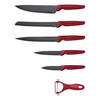 MICHELINO Messerset rot Edelstahl 6 tlg. Messerset_6tlg. - rot - MICHELINO