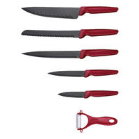 MICHELINO Messerset rot Edelstahl 6 tlg. Messerset_6tlg. - rot - MICHELINO