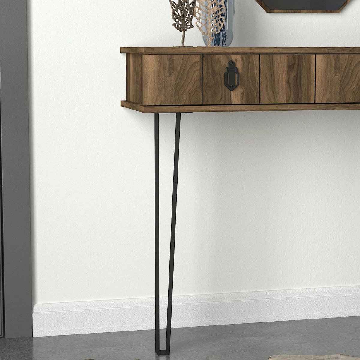 Konsolentisch Lost walnuss Nachbildung Spanplatte B/H/T: ca. 120x90x36 cm Lost - walnuss (120,00/90,00/36,00cm) - moebel17