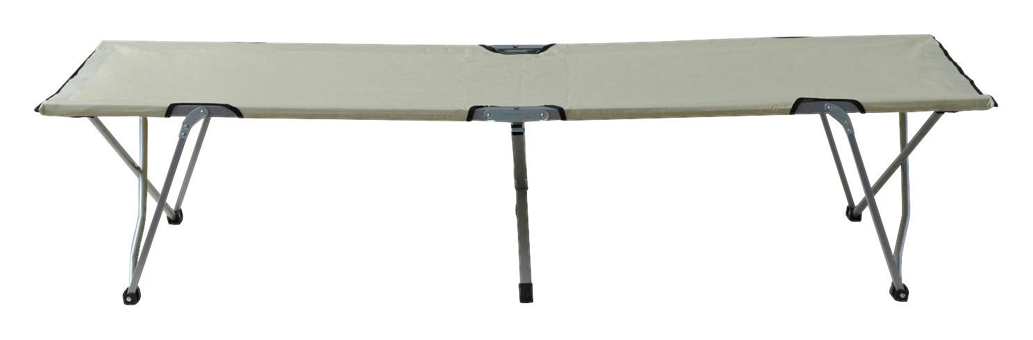 Outsunny Feldbett beige Metall B/H/L: ca. 64x40x193 cm Feldbett - beige/silber (193,00/64,00/40,00cm) - Outsunny