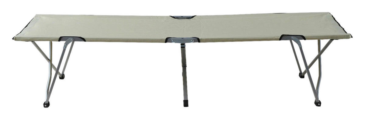 Outsunny Feldbett beige Metall B/H/L: ca. 64x40x193 cm Feldbett - beige/silber (193,00/64,00/40,00cm) - Outsunny