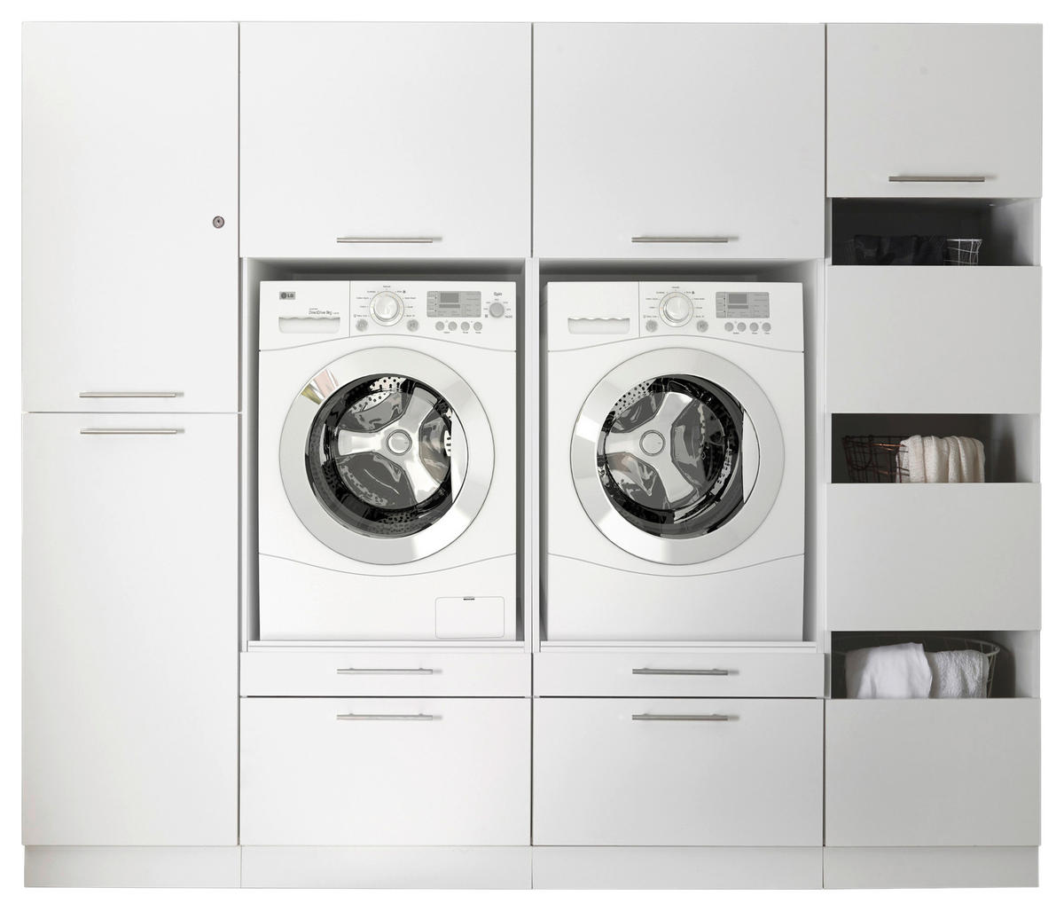 Respekta Hauswirtschaftsraum-Set Clara weiß matt B/H/T: ca. 234,8x200x67,6 cm Clara - weiß (234,80/200,00/67,60cm) - Respekta